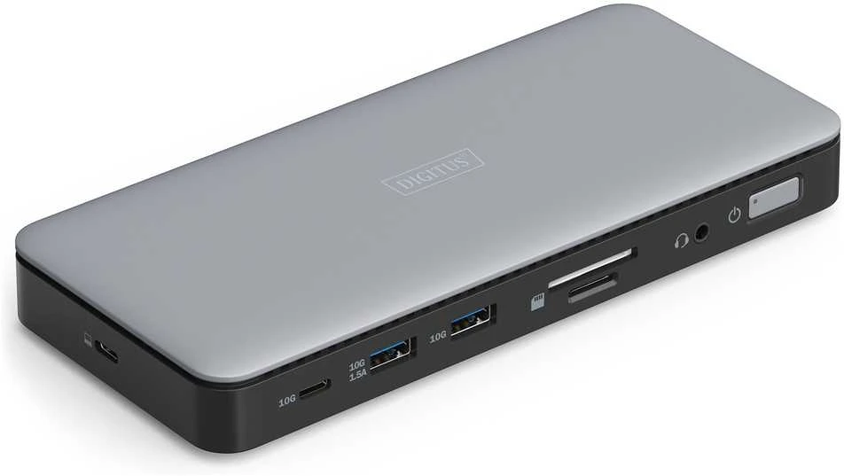 „Digitus USB-C“ prijungimo stotelė, 11 prievadų | DA-70917 | HDMI jungčių kiekis: 2 | Ethernet LAN