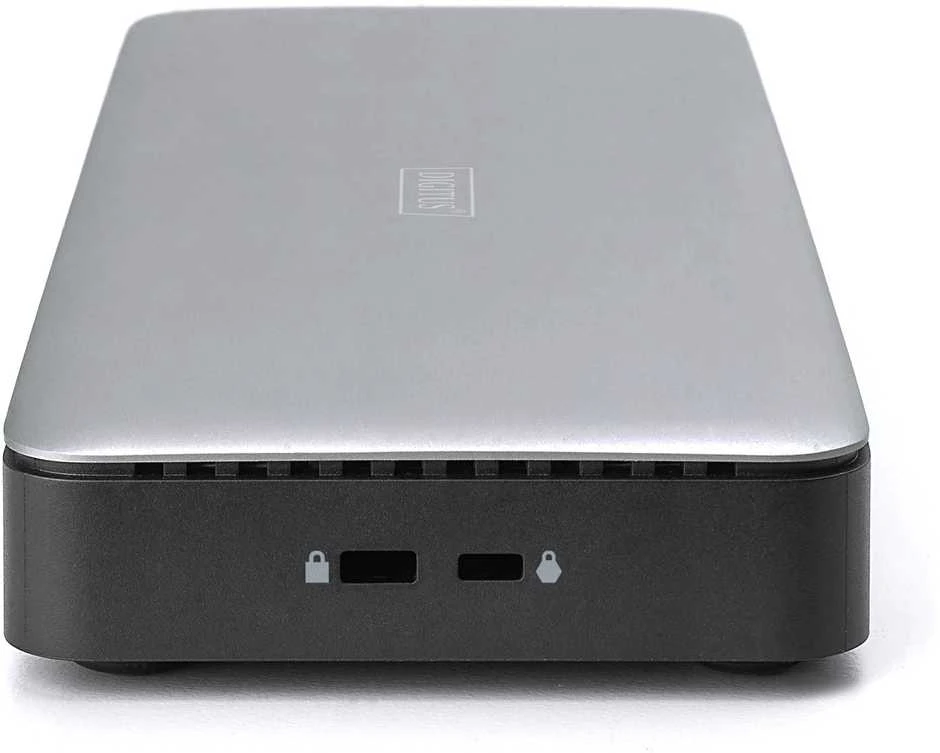 ASA Digitus DA-70918 knyginių kompiuterių dokas / jungčių replikatorius Vielinis USB 3.2 Gen 2 (3.1 Gen 2) Type-C Juoda, Pilka