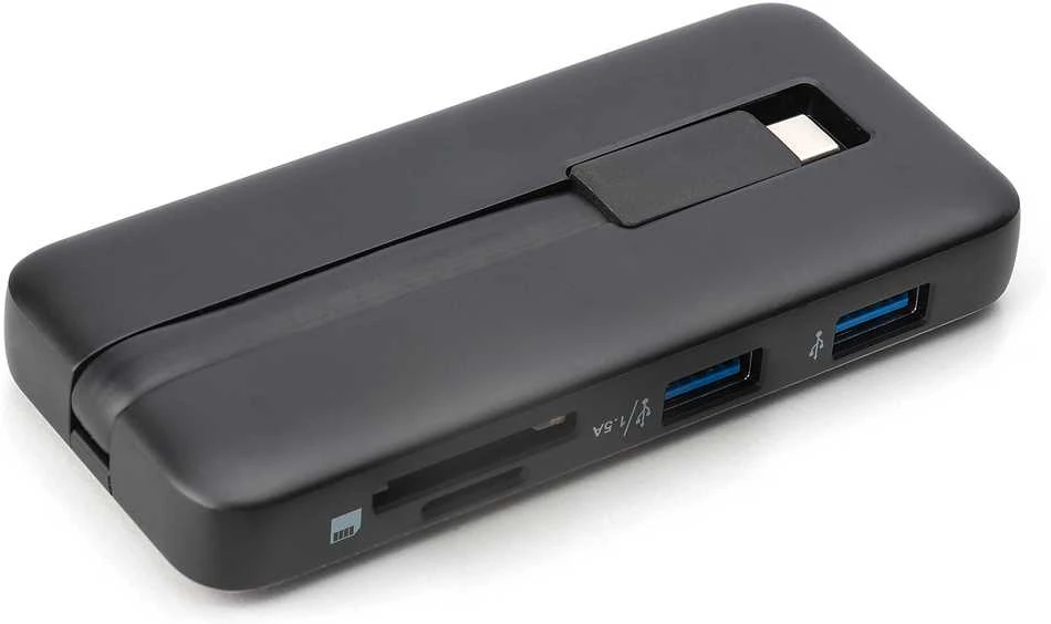 „Digitus Doko“ kelioninė stotelė USB-C 7 prievadų, maks. 4K/60Hz su HDR, HDMI, USB-A 3.2 Gen1, gigabito Ethernet, SD/Micro SD, PD 100W