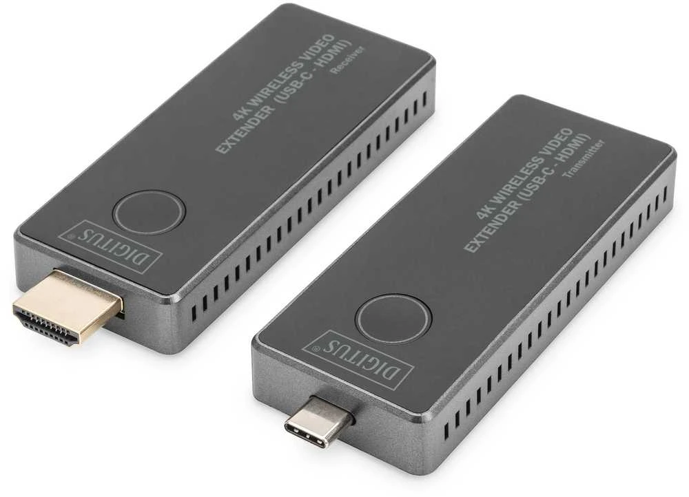 Assmann Electronic DIGITUS 4K belaidžio AV plėtiklio rinkinys 30m USB-C – HDMI