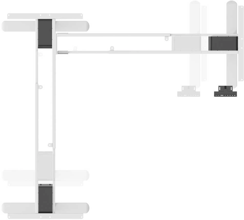 Elektra reguliuojamo aukščio stalo rėmas Assmann Electronic DIGITUS, 3 kojų, aukštis 72–120 cm, maks. 120 kg, Baltas