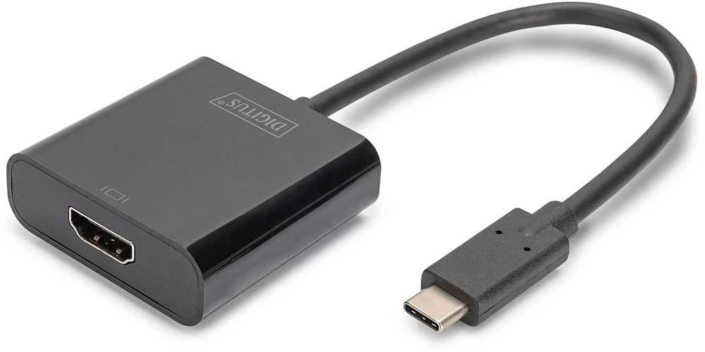 Assmann Electronic DIGITUS USB Type-C to HDMI Adapteris 4K/30Hz kabelio ilgis: 19,5 cm juodas