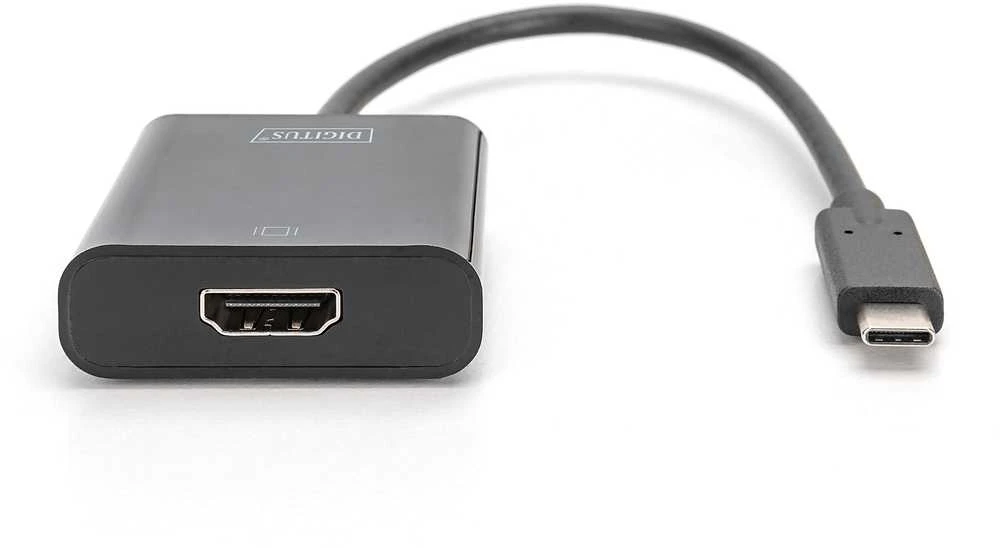 Assmann Electronic DIGITUS USB Type-C to HDMI Adapteris 4K/30Hz kabelio ilgis: 19,5 cm juodas