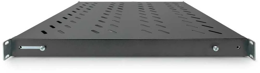 DIGITUS 19" Cabinet shelf, 1U, 500-780mm, color juodas (RAL 9005), DN-97647