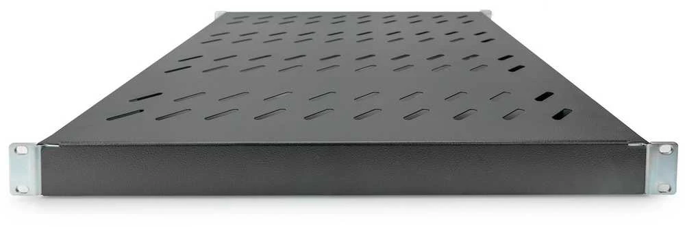 DIGITUS 19" Cabinet shelf, 1U, 500-780mm, color juodas (RAL 9005), DN-97647