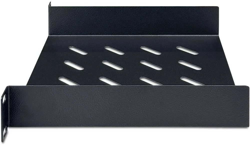 „Digitus“ | 1U fiksuota lentyna | DN-10-TRAY-2-B | Puikiai tinka laikyti komponentus, kurie nėra tinkami 254 mm (10 colių) pločio. Plonas dizainas, užimantis 1 aukščio vieneto vietą. Lengva ir greita sumontuoti arba išmontuoti. Maksimali apkrova: 25 kg | Juodas