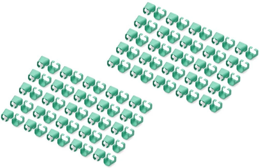 Digitus DIGITUS spalvoti spaustukai RJ45 jungiamajam kabeliui, 100 vnt., žali