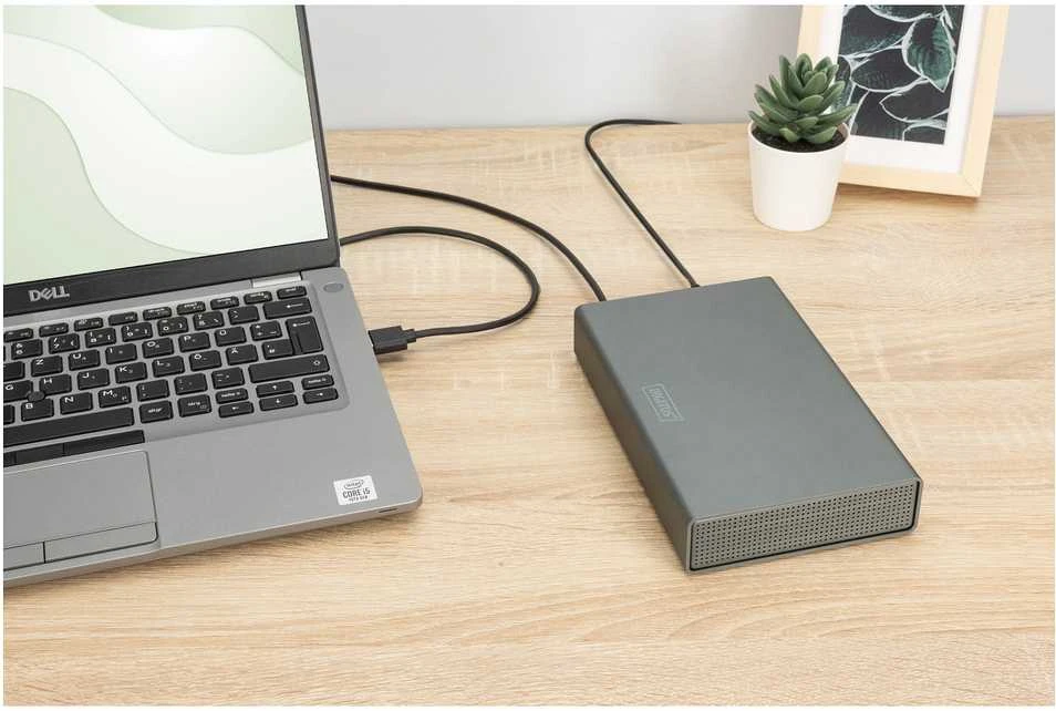 „Digitus“ USB 3.0 kietojo disko korpusas, 3,5 colio, SATA, 16 TB, aliuminis | DA-71106-1