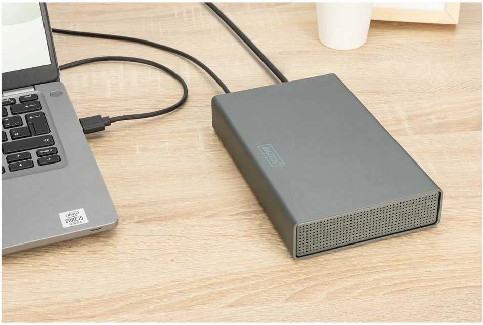 „Digitus“ USB 3.0 kietojo disko korpusas, 3,5 colio, SATA, 16 TB, aliuminis | DA-71106-1