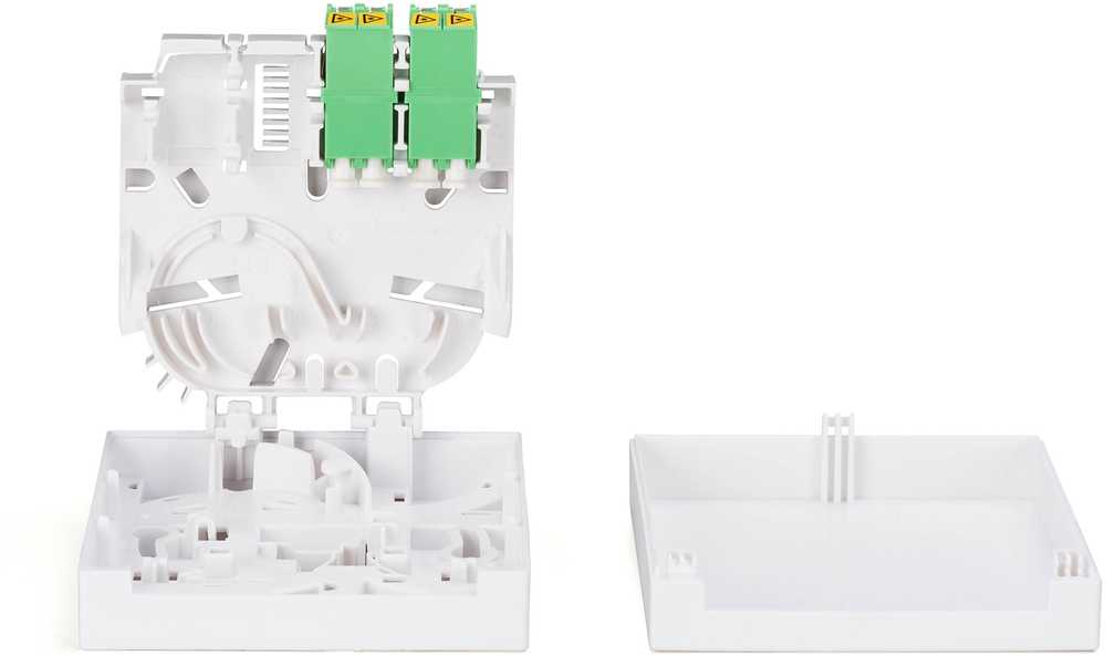 Digitus DIGITUS FTTH Gehäuse, 2 x LC/APC DX Kupplung mit Shutter