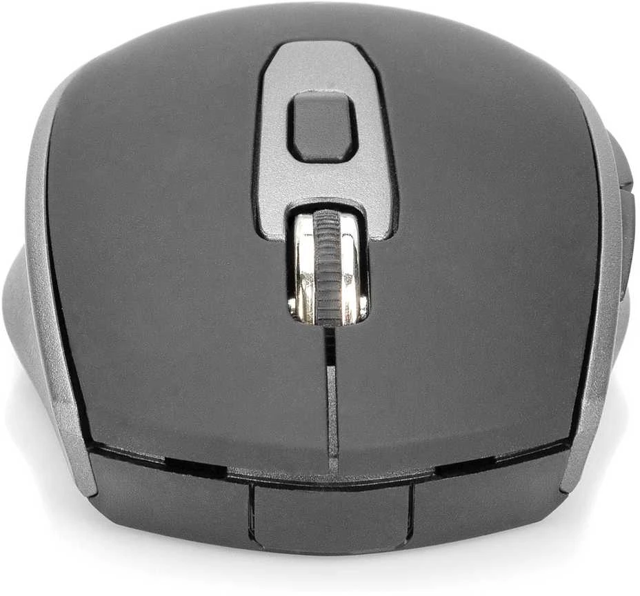 Pelė Digitus Bevielė pelė DIGITUS optinė 1600 DPI 6 przycisków 2,4 GHz, juoda-pilka