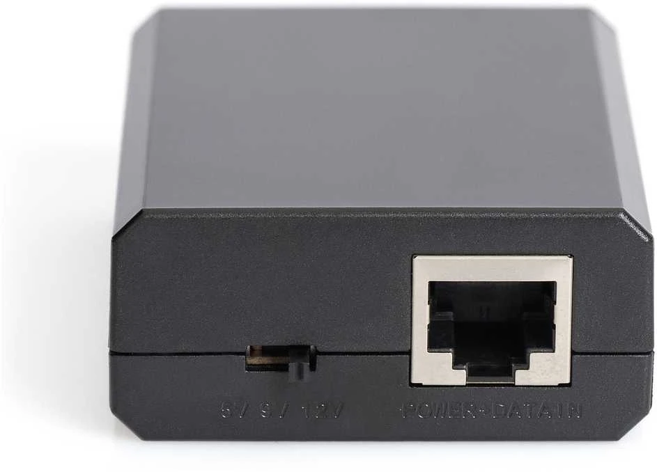 Šakotuvas Assmann Electronic DIGITUS Gigabit PoE+ Splitter 10 100 1000 Mbps 24W Įvestis: 802.3at PoE Išėjimas: 5V 2A 9V 2A 12V 2A plastikinis korpusas juodas