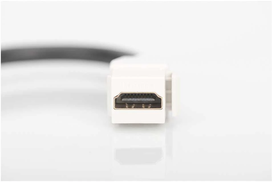 Digitus Keystone HDMI modulis su 12 cm kabeliu, lizdų ir tuščių skydų jungtimi, moteriška / moteriška, balta (DN-93403)