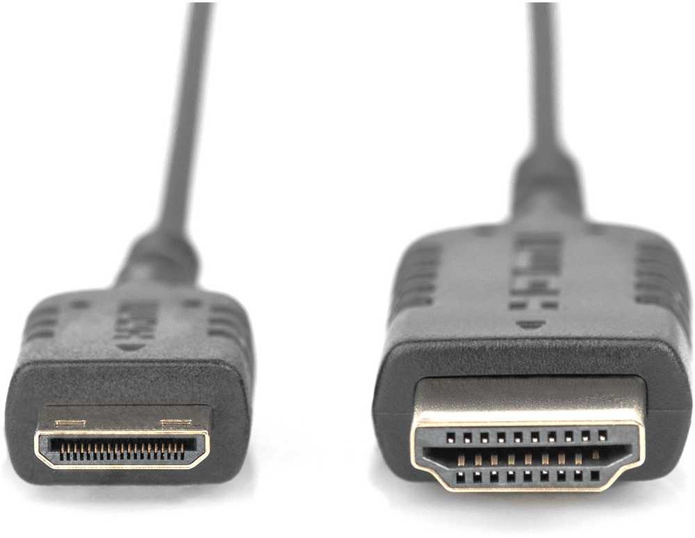 Digitus HDMI Mini - HDMI kabelis 2 m, juodas (DB-330121-020-S)