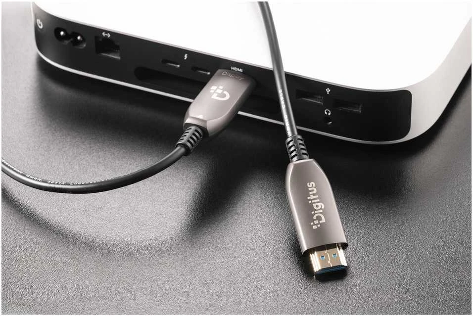 Digitus Hibridinis HDMI AOC jungiamasis kabelis | HDMI-A kištukas-kištukas | HDMI 2.1 | UHD-2 8k@60Hz | 48Gbps | HDR, EARC, HDCP 2.2, CEC | 50m