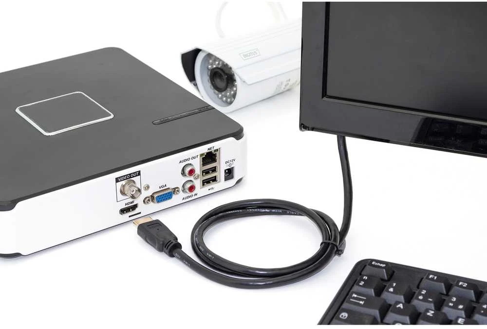 Assmann Electronic DIGITUS HDMI High Speed jungties kabelis tipas A M/M 5.0m su Ethernet Ultra HD 60p auksinis bl
