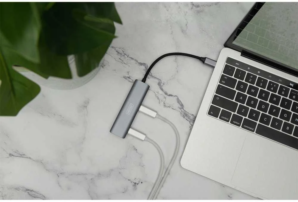 Assmann Electronic DIGITUS USB-C 4 prievadų HUB 4x USB-C 3.1 Gen1 5Gbps