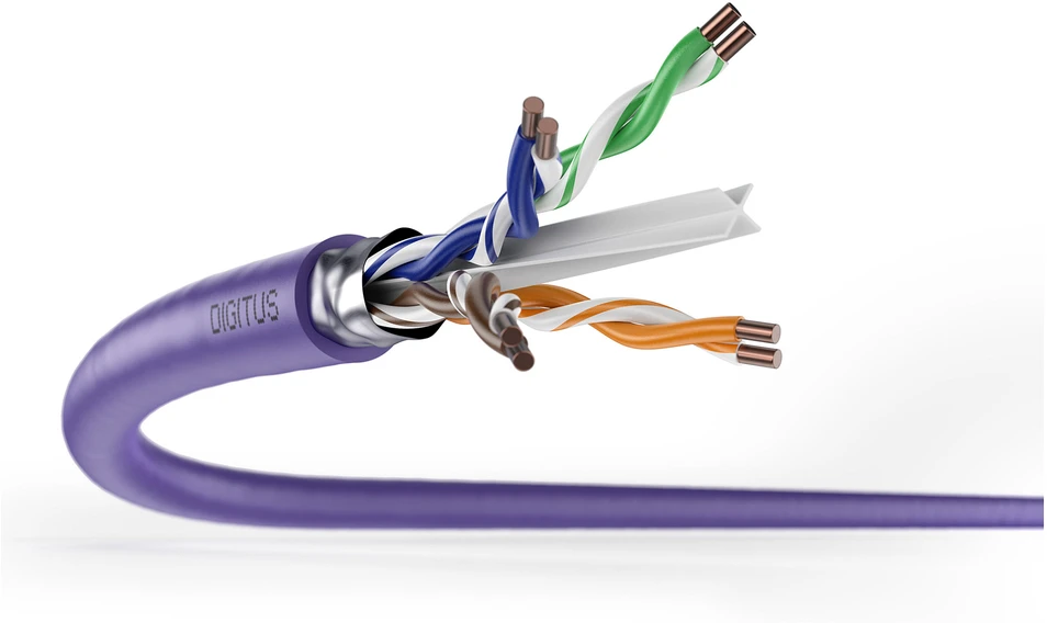 Digitus Skaitmenas | Montavimo kabelis | CAT 6 F-UTP | Violetinė