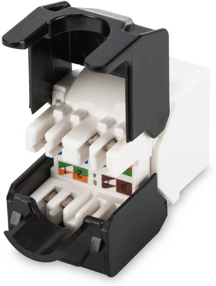 Assmann Electronic DIGITUS CAT 6 Keystone Jack neekranuotas RJ45 prie LSA jungtis be įrankių, įskaitant. kabelio raištis