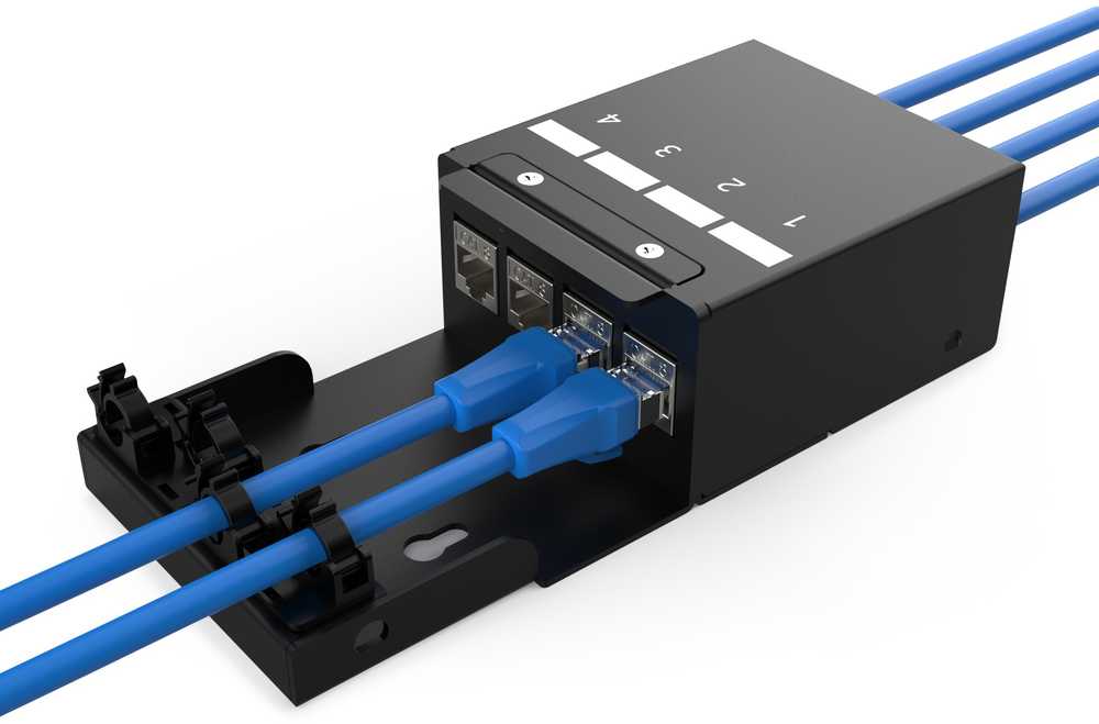 Digitus DIGITUS Konsolidierungspunkt-Box, 4 Ports Keystone-Module