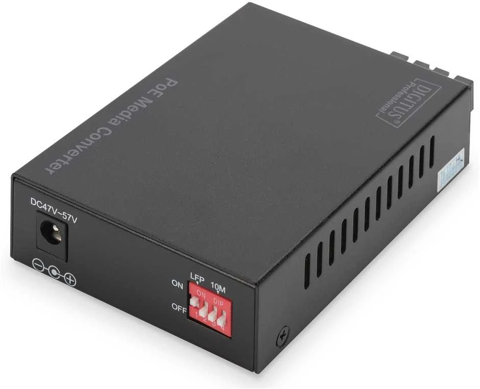 Šakotuvas DIGITUS Gigabit Ethernet PoE+ Media Converter, Multimode | Digitus