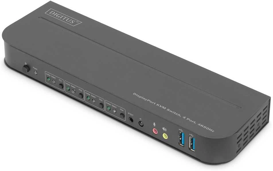 Assmann elektroninis DIGITUS KVM jungiklis 4x1 DP DP/HDMI Out USB 4Kx2K 60Hz