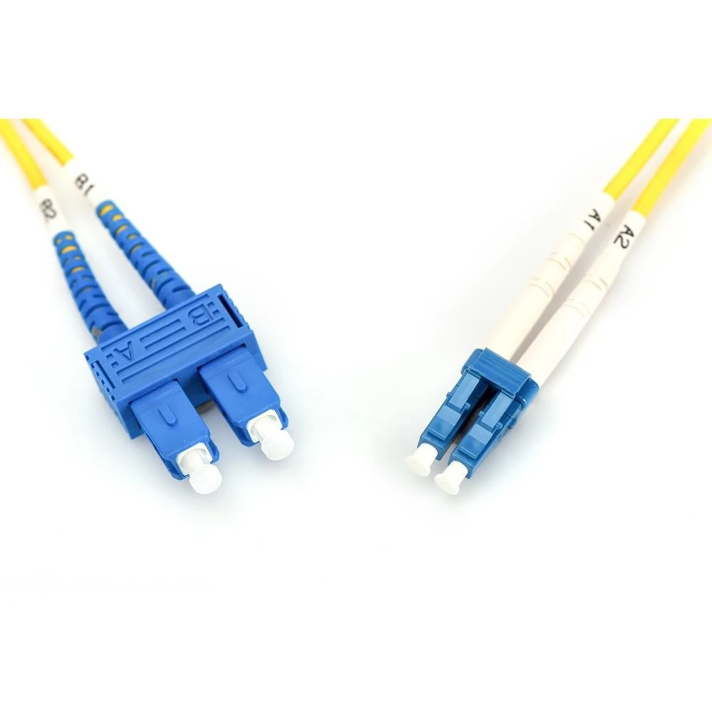 Assmann Electronic DIGITUS LWL patchable LC/SC 09/125um singelmode Duplex be halogenų su protokolu geltona 2m