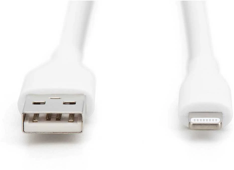 Digitus Kabelis USB DIGIT Lightning - USB-A 0.5 m Baltas (AK-600108-005-W)