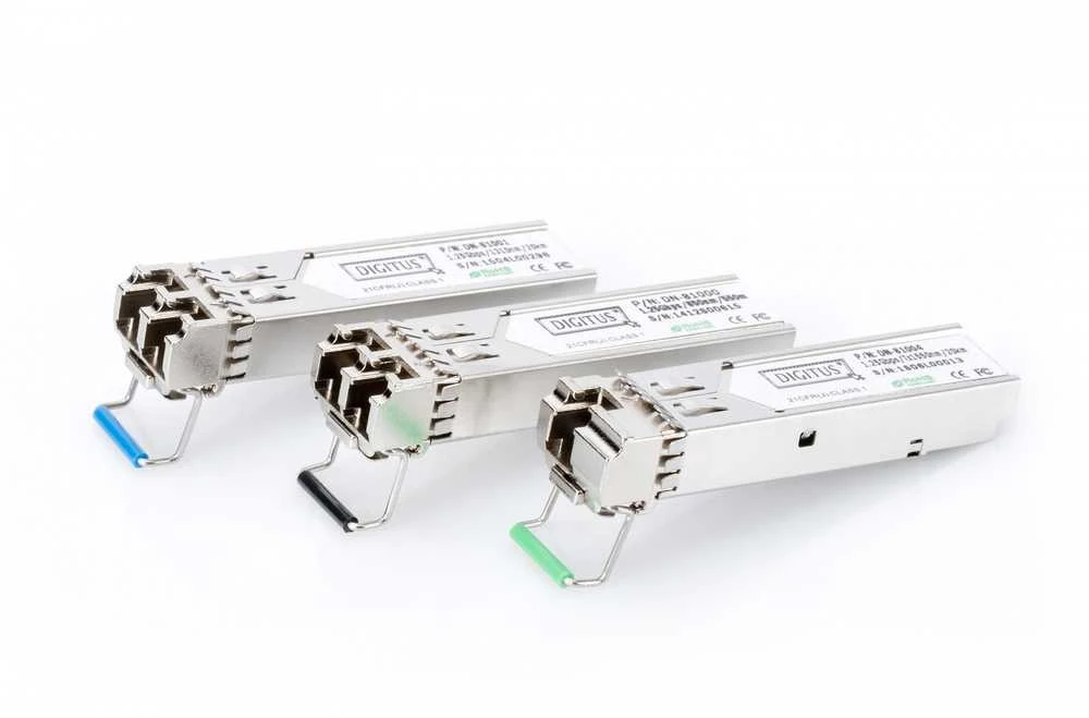 Šakotuvas Assmann Electronic DIGITUS SFP Modul fuer Gigabit Switch multimode Glasfaser Modul LC 850nm Duplex mini GBIC SFP Modul iki 0,55 km