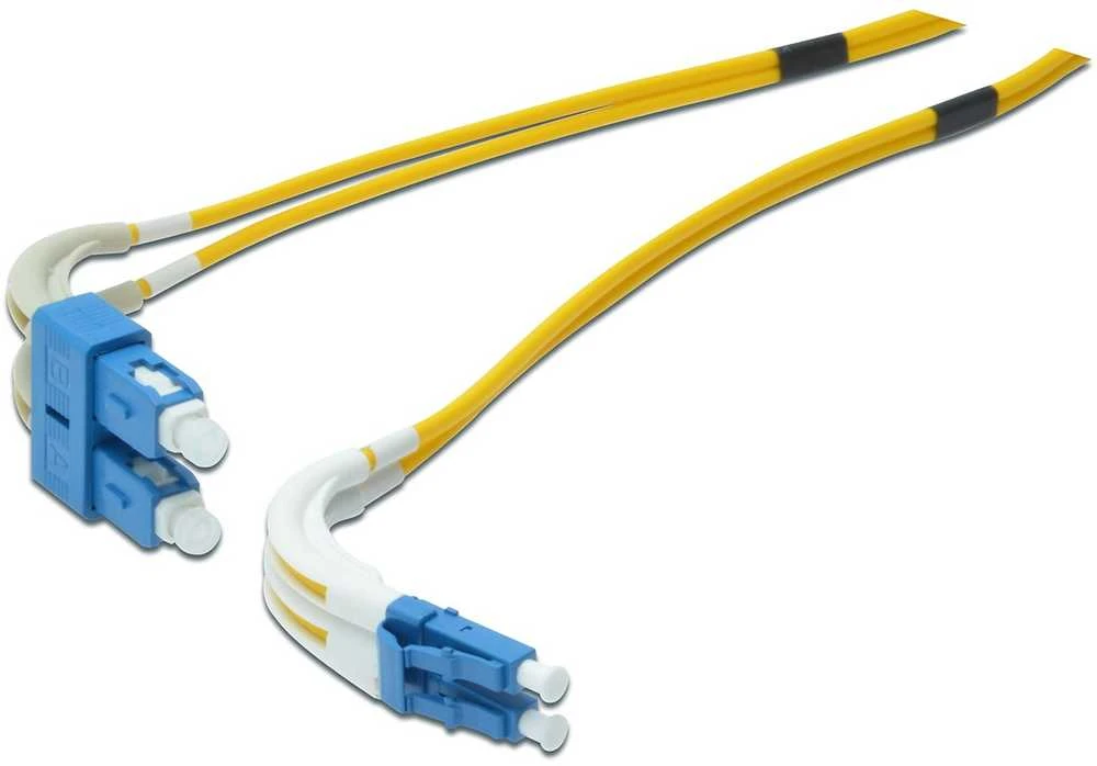 Assmann Electronic DIGITUS LWL patchable LC/SC 09/125um singelmode Duplex be halogenų su protokolu geltona 1m