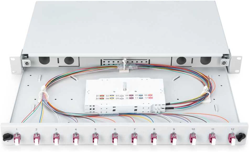 „Digitus DN-96331-4“ šviesolaidinis komutacinis skydelis, 12 prievadų, LC, 1 U