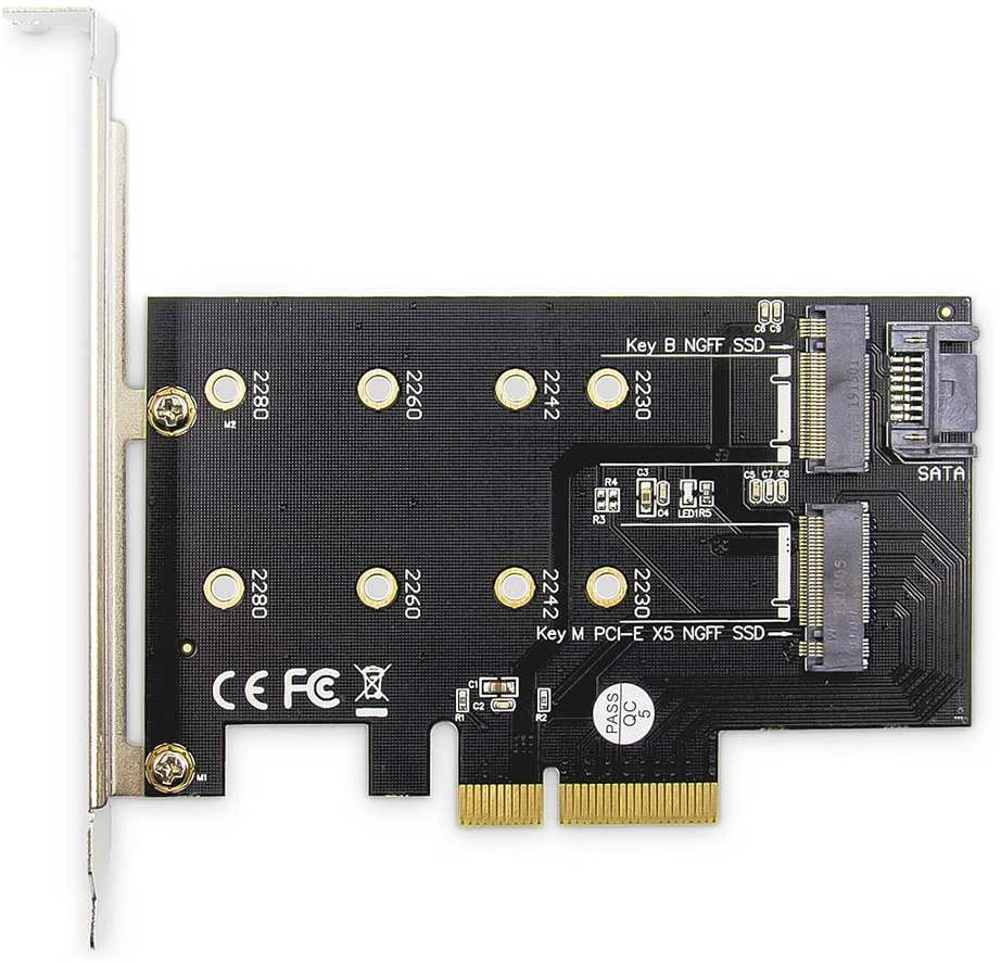 Digitus Skaitmenas | M.2 NGFF / NVMe SSD PCI Express 3.0 (x4) papildoma kortelė | DS-33170