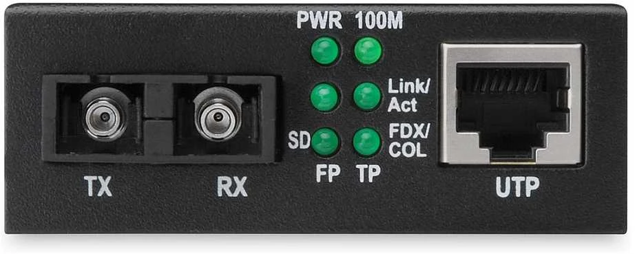 Digitus Skaitmenas | Fast Ethernet Media Converter, Multimode SC jungtis, 1310nm, iki 2km | DN-82020-1 | SC dvipusis | 10/100M RJ45 prievadas