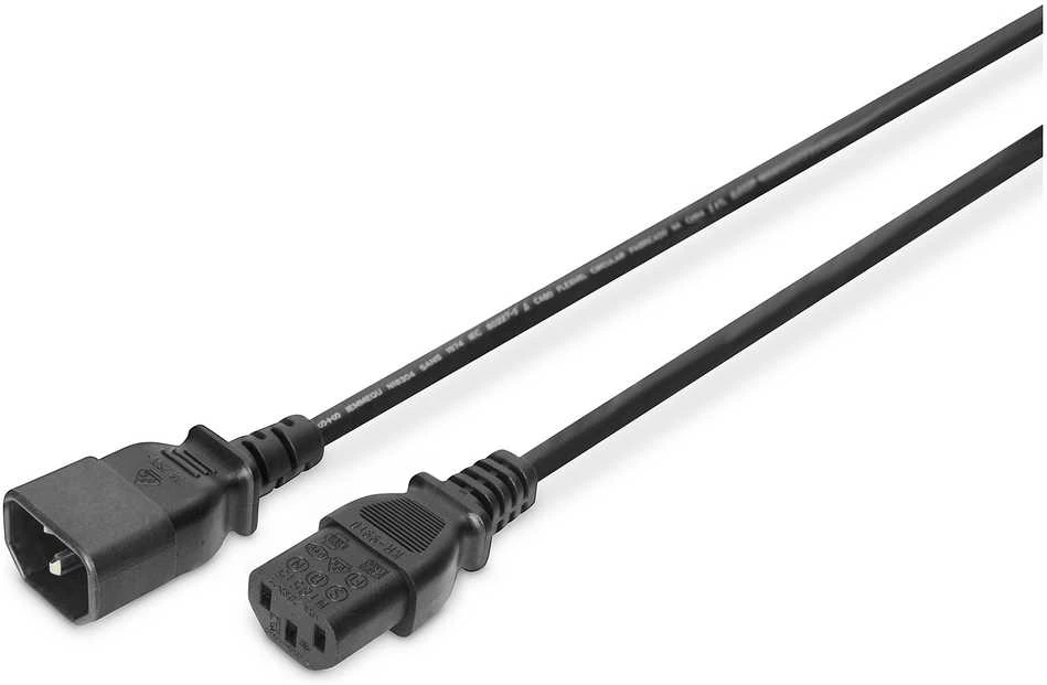 Assmann Electronic Skaitmenas | Maitinimo laido ilgintuvas C13 - C14, | AK-440201-018-S | Juodas