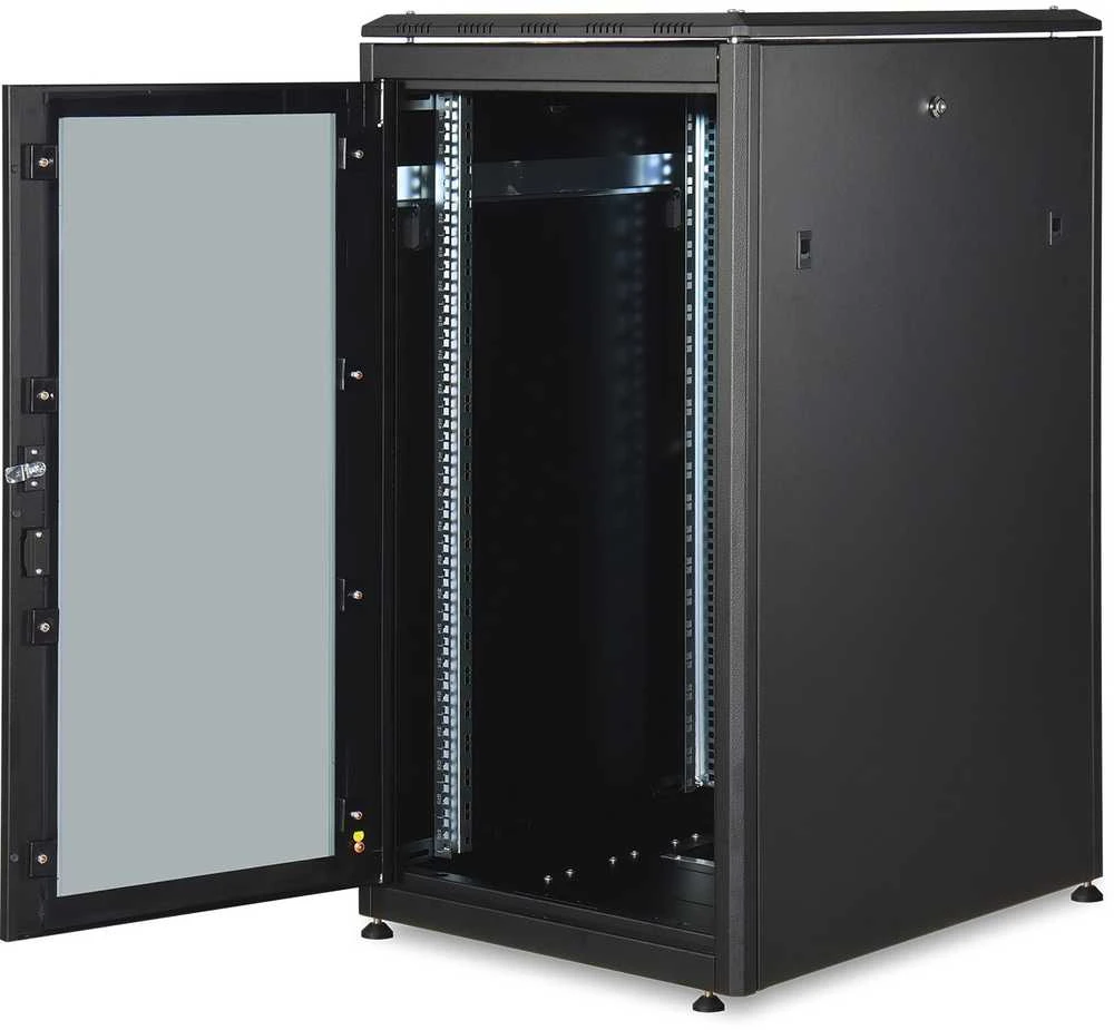 DIGITUS Netzwerkschrank Unique 22HE 1164x600x800mm juodas (Speditionsversand)