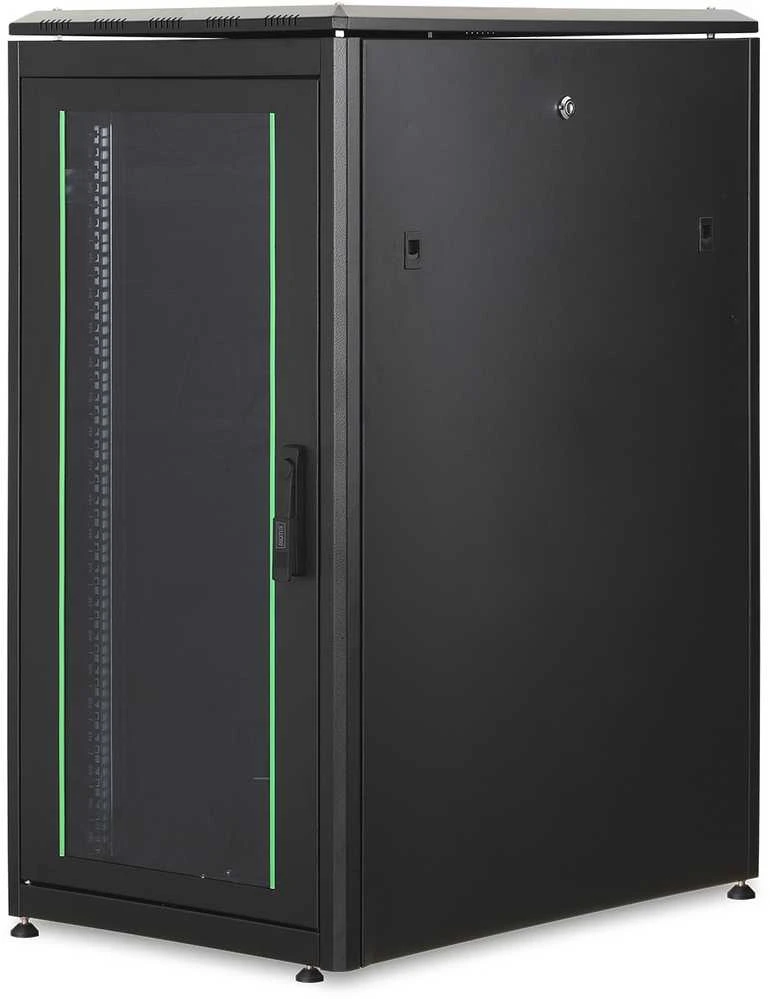 DIGITUS Netzwerkschrank Unique 22HE 1164x600x800mm juodas (Speditionsversand)