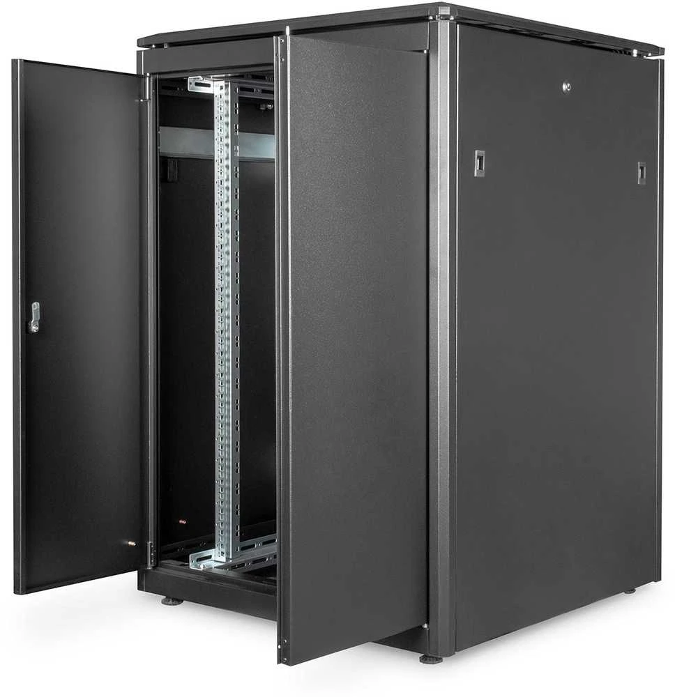 DIGITUS Netzwerkschrank Unique 22HE 1164x800x800mm juodas (Speditionsversand)