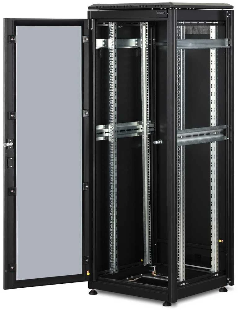 DIGITUS Netzwerkschrank Unique 32HE 1609x600x600mm juodas (Speditionsversand)