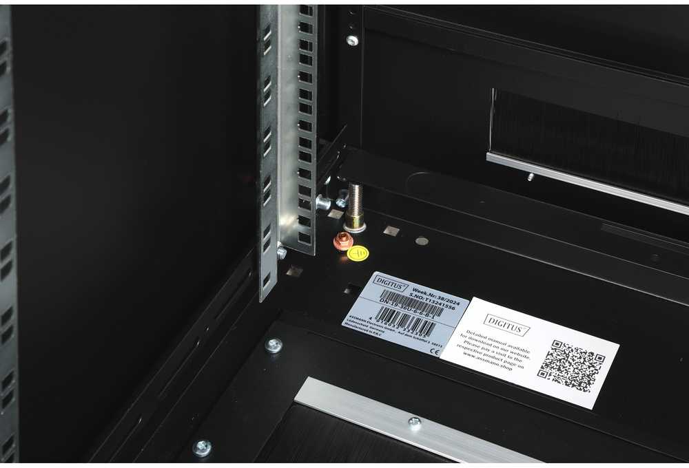 DIGITUS Netzwerkschrank Unique 36HE 1787x600x600mm juodas (Speditionsversand)