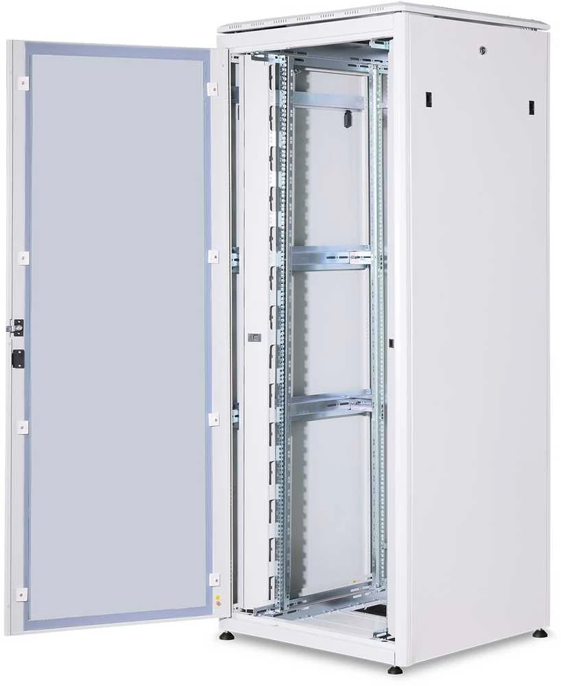 Assmann Electronic DIGITUS Tinklo spinta 19inch 42U pilkas 8/8 H2053mmxB800mmxT800mm su stiklinėmis durelėmis įsk. 28xSreew-Set iki 600KG