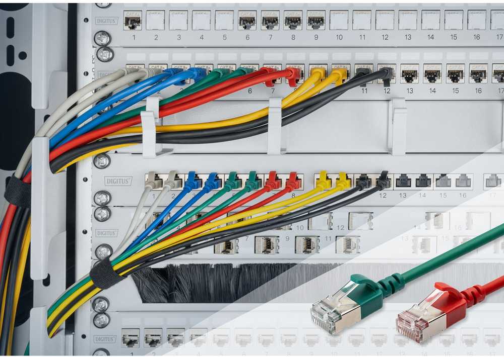 Digitus CAT 6A klasa Ea, F/FTP, skrętka patch, Cu, LSZH, AWG 32/7, ilgis: 0,3 m, juoda