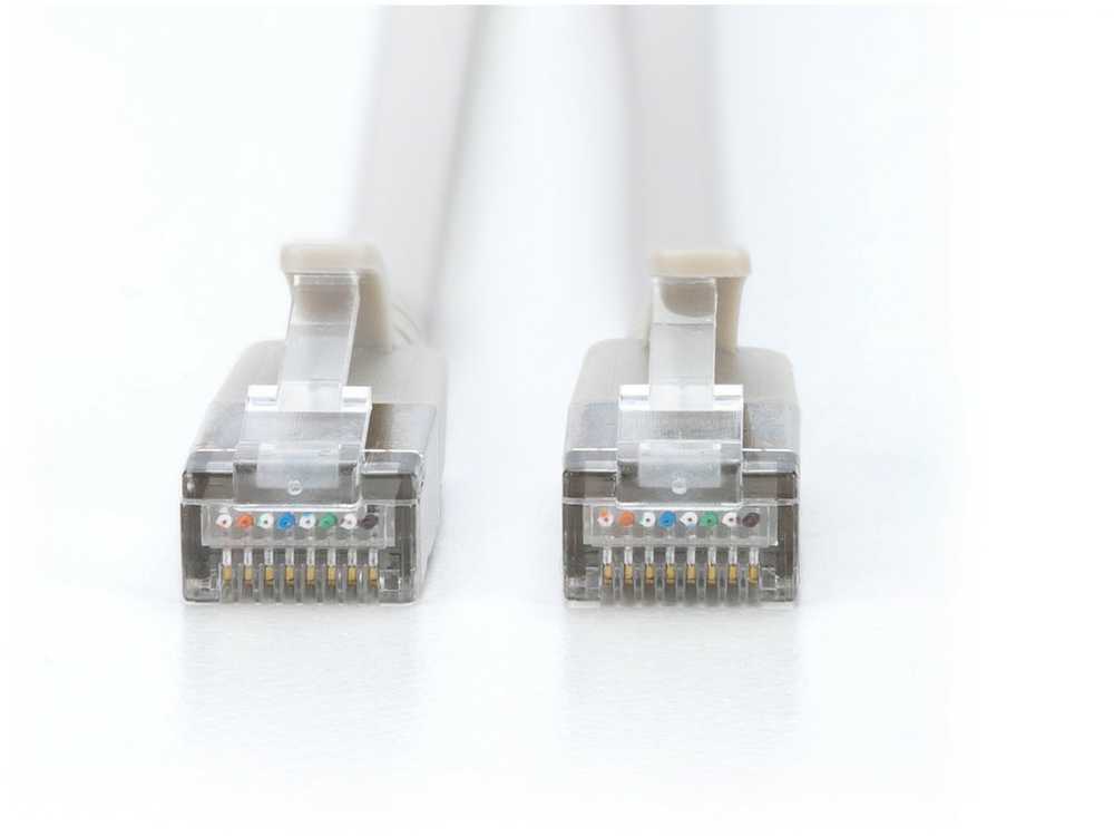 Digitus CAT 6A klasa Ea, F/FTP, skrętka patch, Cu, LSZH, AWG 32/7, ilgis: 1,5 m, pilka