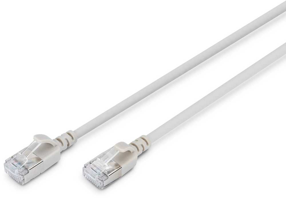 Digitus CAT 6A klasa Ea, F/FTP, skrętka patch, Cu, LSZH, AWG 32/7, ilgis: 2 m, pilka