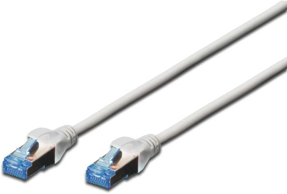 DIGITUS Patchkabel Cat5e SF/UTP Ste. RJ45 1,00m grau Polybeutel