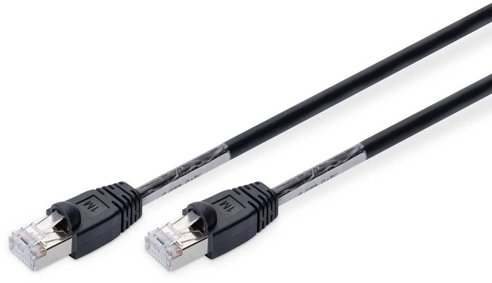 Digitus Patchcord kryžius, S/FTP, Cat6, 1m, juoda (DK-1644-010/BL-OD)