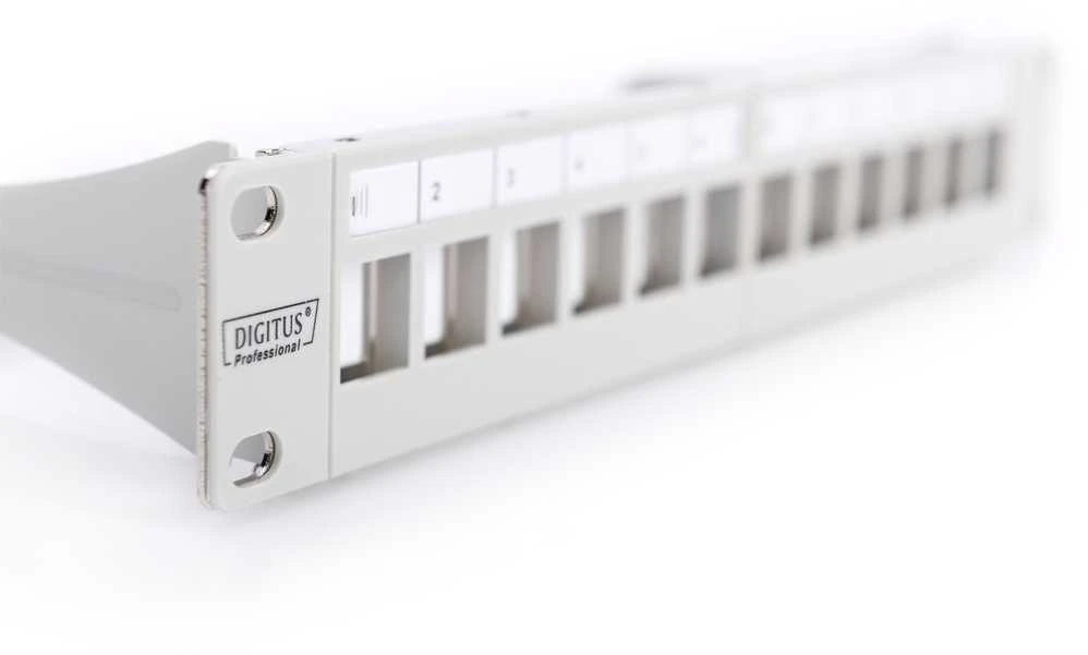 Digitus Patch skydelis 10 "1U 12x lizdas keystone Pilka (DN- 91419)