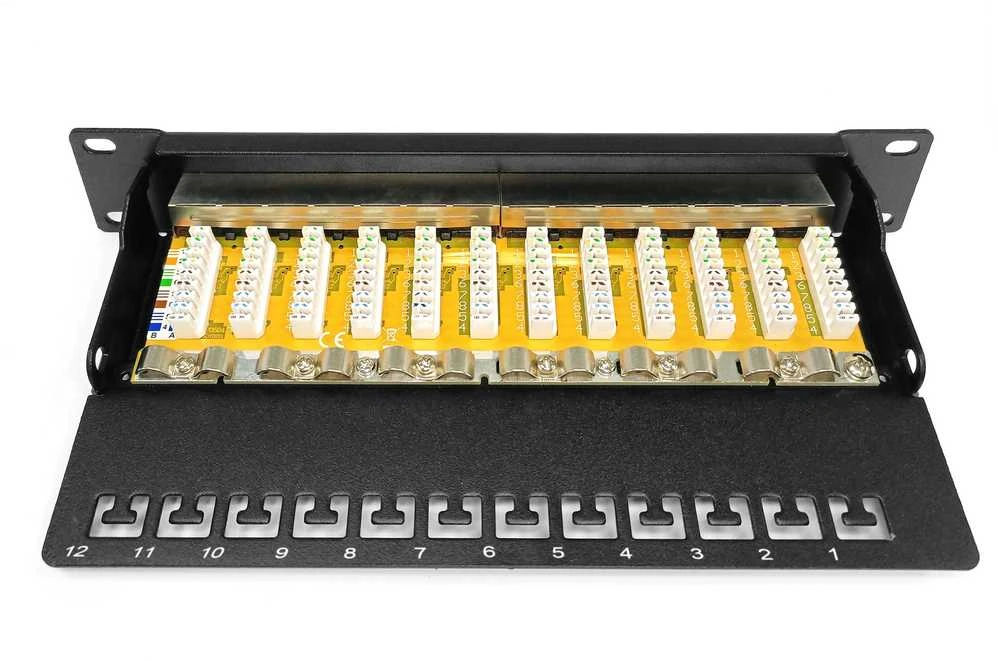 Assmann Electronic DIGITUS Patch Panel 10 colių Cat6 12 prievadų ekranuotas 10 colių