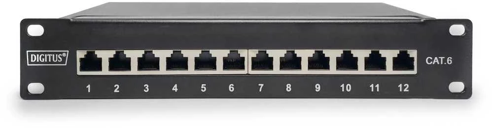 Assmann Electronic DIGITUS Patch Panel 10 colių Cat6 12 prievadų ekranuotas 10 colių