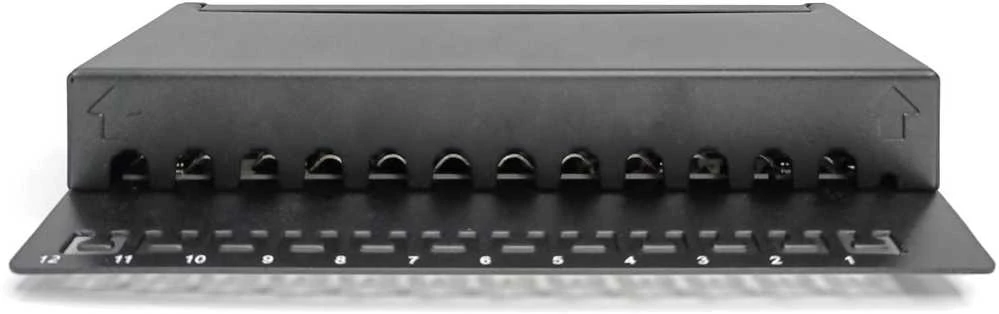 DIGITUS Patchpanel 1HE 12-Port Cat6A geschirmt juodas