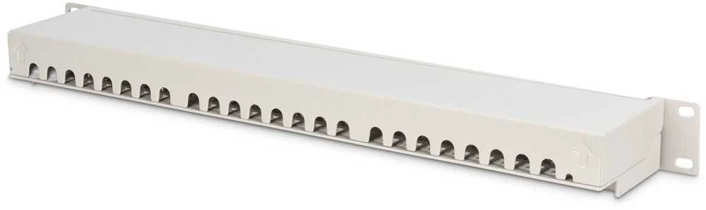 Assmann Electronic DIGITUS Patch Panel 19inch 24Port Cat6 ekranuotas pilkas RAL7035 kabelio montavimas apie LSA